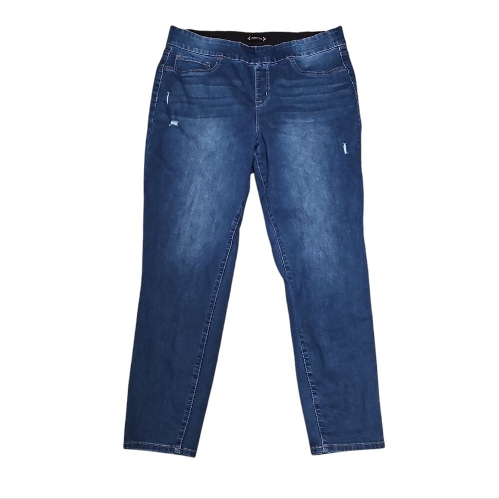 Nanette Lepore Women's belle high rise skinny jeans Size 14 plus casual pull on - Picture 2 of 8